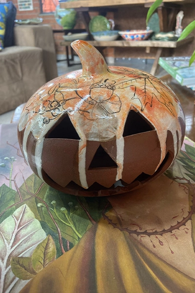 PORTA-VELA DE ABOBORA   " JACK DE OUTONO"